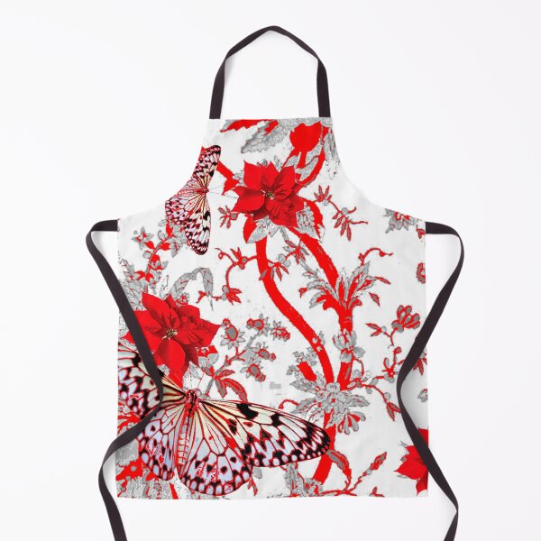 Item preview, EXOTIC REDWHITE GARDEN & BUTTERFLIES ABSTRACT ART designed and sold by sharlesart.