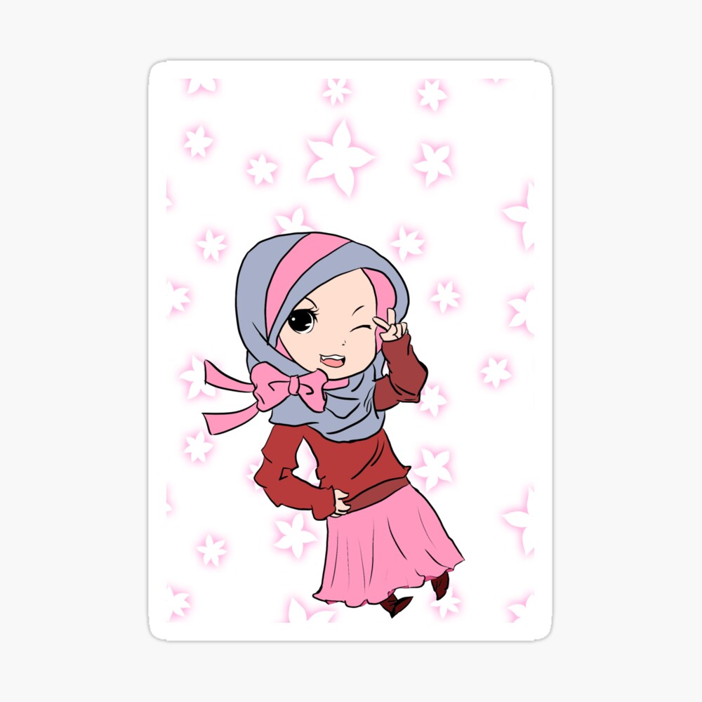 Beautiful Girl in Hijab Cartoon iPad Case & Skin for Sale by MrBadDream