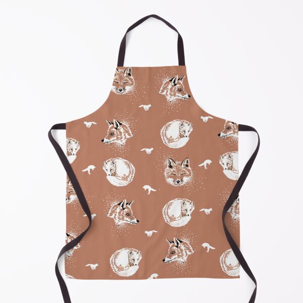 Item preview, Pattern of red foxes and white foxes zoom orange designed and sold by Caroline Bochud.