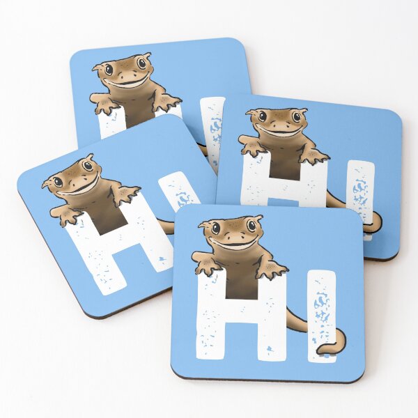 Item preview, Cute Smiling Crested Gecko, Happy Gecko, Crestie designed and sold by Furkid Studio.