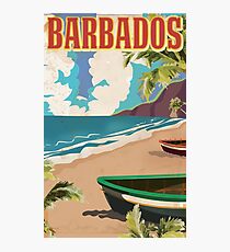 Barbados vintage travel poster Photographic Print