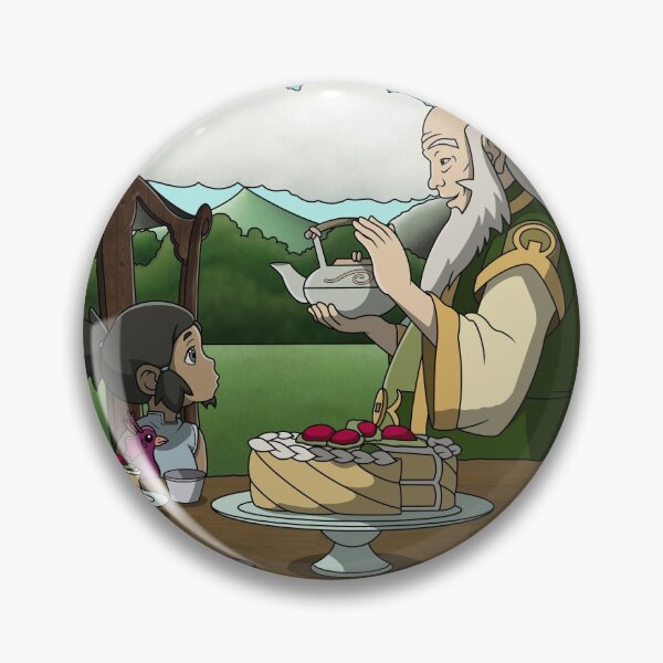 Item preview, Little Korra drinking tea with Iroh in the spirit world designed and sold by artsy-cici.