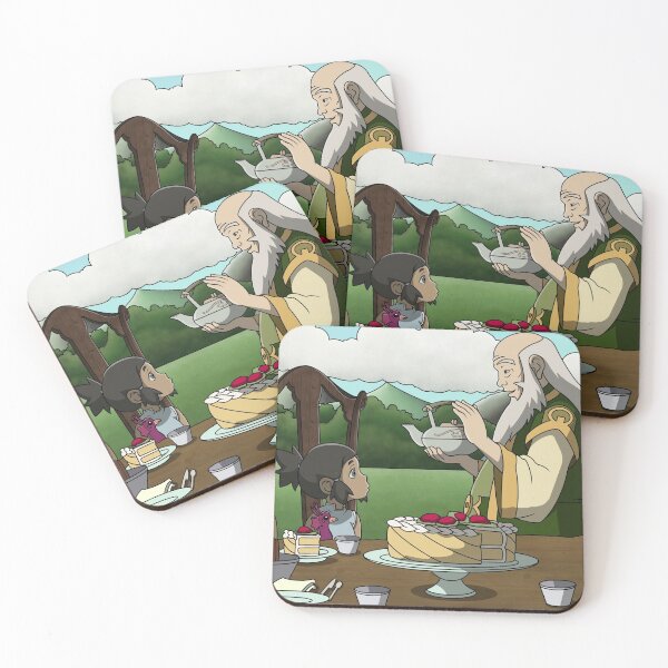 Item preview, Little Korra drinking tea with Iroh in the spirit world designed and sold by artsy-cici.