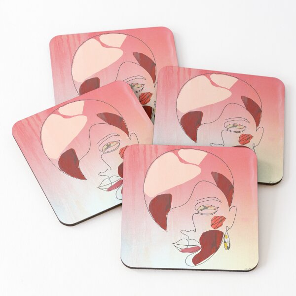 Item preview, Monoline Collage Mujer Pintada designed and sold by Old Urban Farmhouse Design Studio.