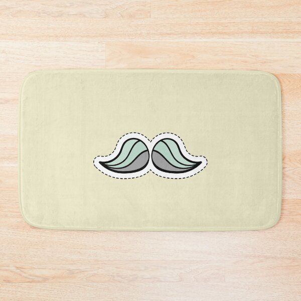 Item preview, Moustache Manly Manly verde azulado Movember designed and sold by Mustard Prophet.