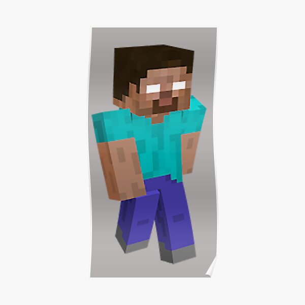 Herobrine Minecraft Posters Redbubble