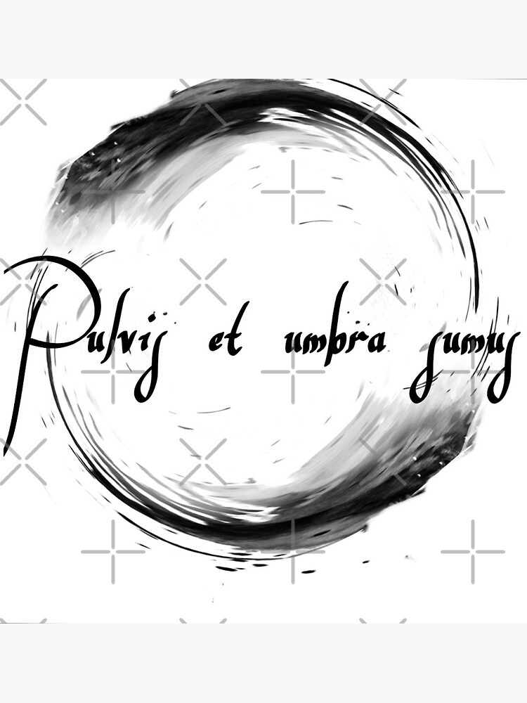 Pegatina «Pulvis et umbra sumus, frases latinas y frases de cazadores