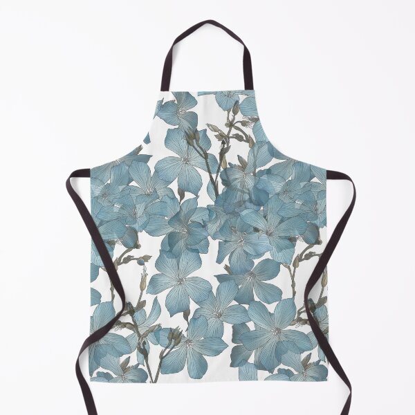 Item preview, Blue flowers of linen on white background designed and sold by agakubish.