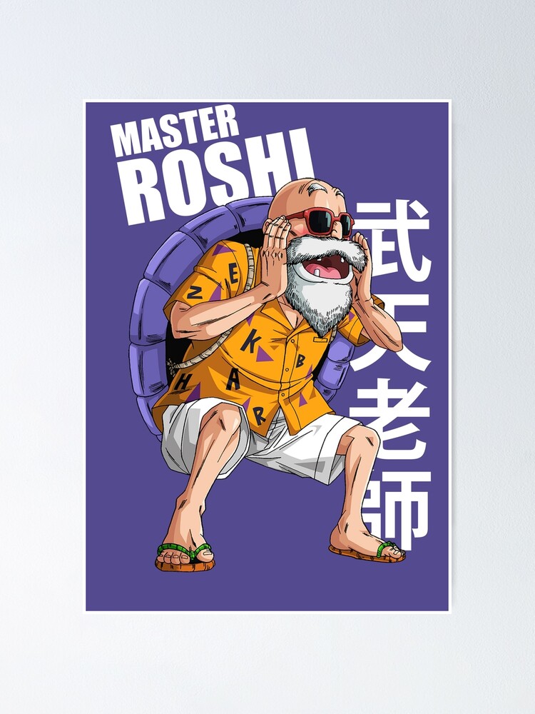 Dragon Ball Master Roshi Kanji Poster For Sale By Zewiss Redbubble