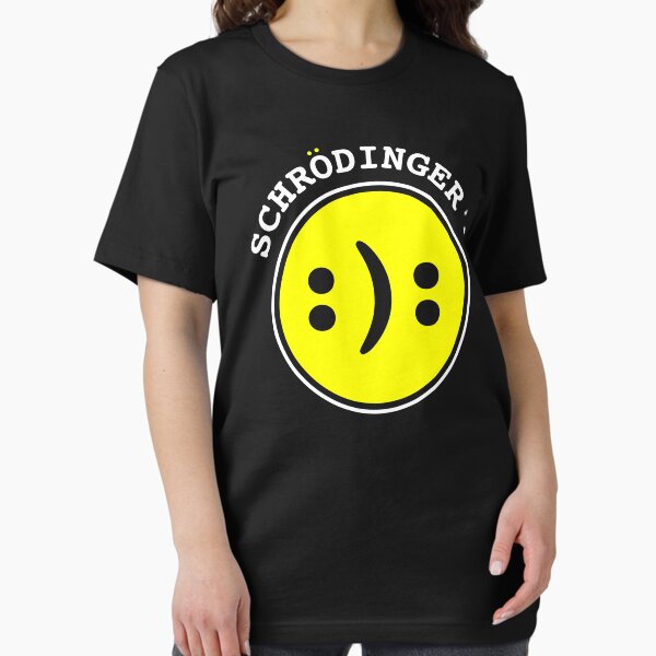 Schrodinger's Emoticon Smiley Physics Science T-Shirt Schrodinger's Emoticon Smiley Physics Science T-Shirt