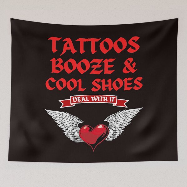 Item preview, Tattoos Booze Shoes designed and sold by WoodburyLake.
