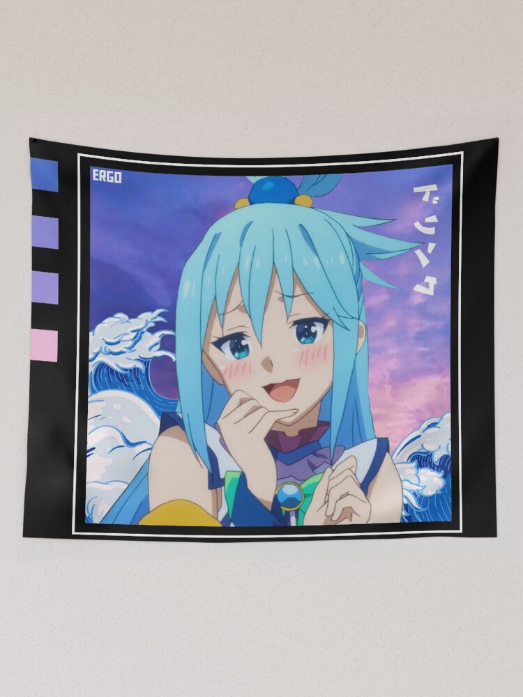 Funny Aqua KonoSuba Anime Girl Sticker for Sale by slinkraz