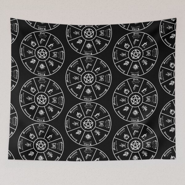 Item preview, Witches' Festival Calendar - wheel of the year (light on dark version) designed and sold by Martyn Prince.