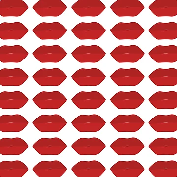 Artwork thumbnail, Red Lips Pattern by KLINESTORE