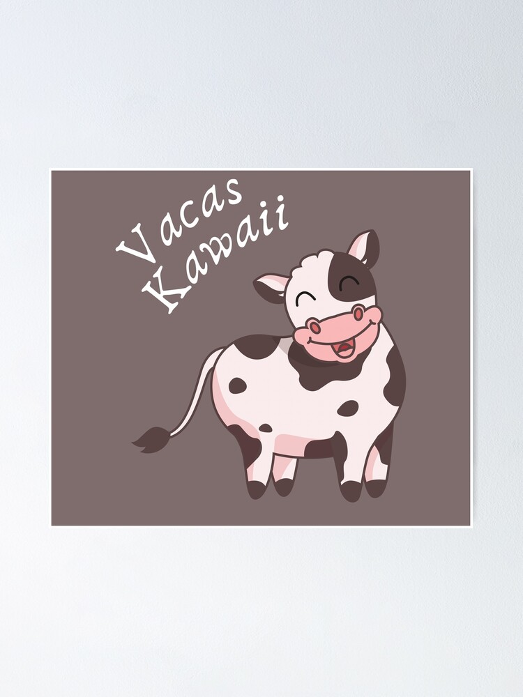 Poster « Costume de vache Vacas Kawaii Idée de cadeau d'amant de vache