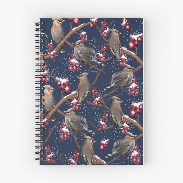 Item preview, Cedar waxwings - Bohemian Waxwings designed and sold by Caroline Bochud.