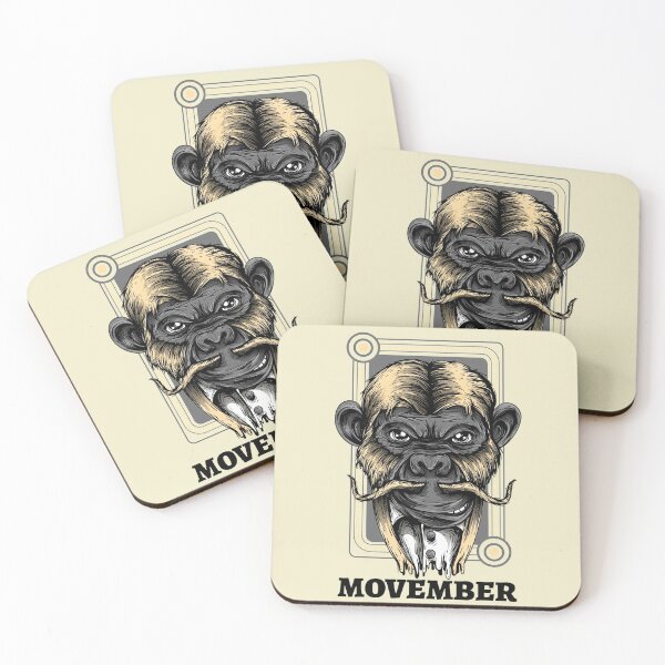 Item preview, Movember Manly Monkey With A Mustache designed and sold by Mustard Prophet.