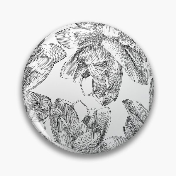 Item preview, Lotos engraving black&white graphic pattern designed and sold by agakubish.