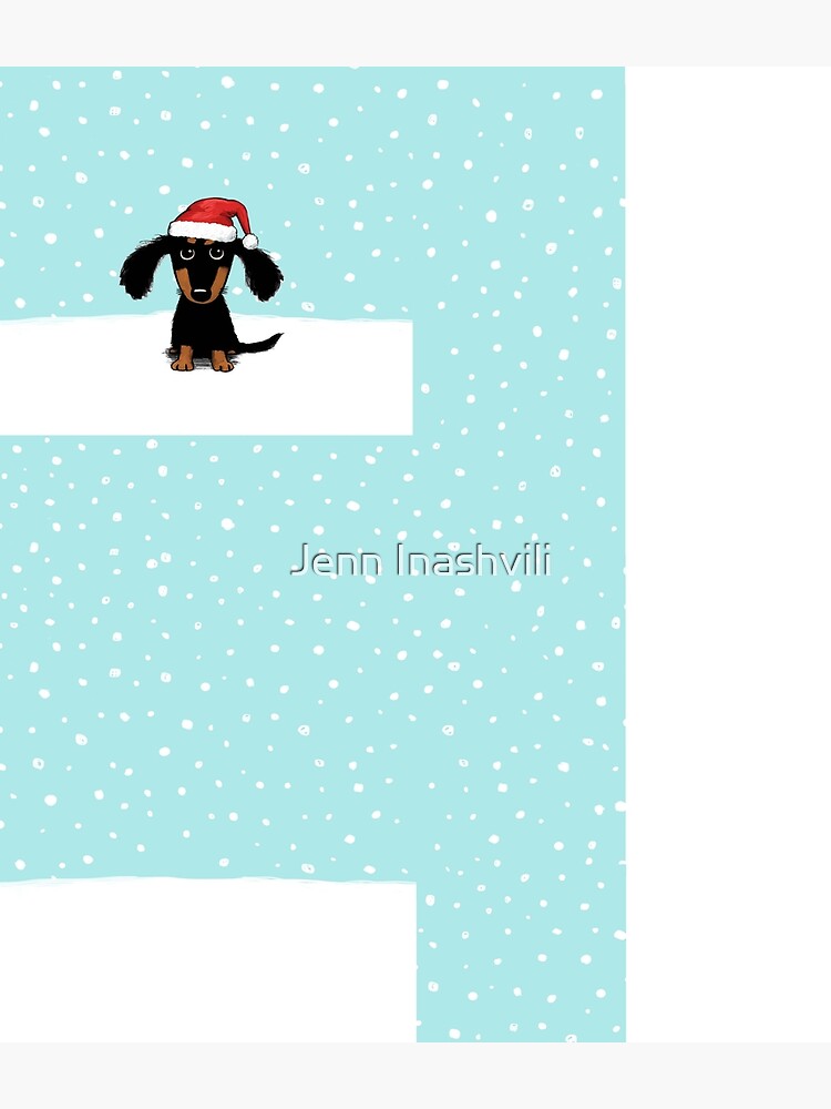 Cute Dachshund Christmas | Winter Wiener Dog Santa by ShortCoffee