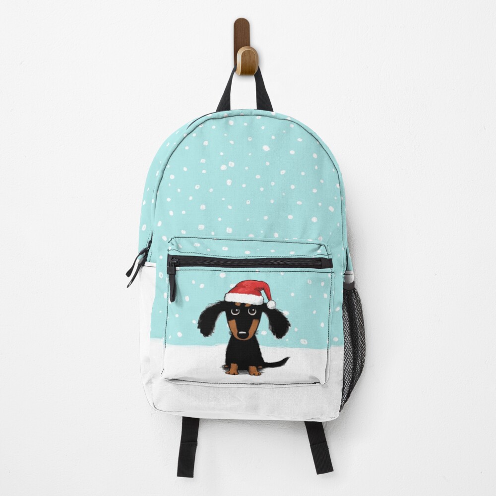 Cute Dachshund Christmas | Winter Wiener Dog Santa Backpack