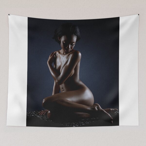 Item preview, Photos - Model 18 - Sexy African American woman completely naked, but shows nothing; seated front and legs folded 1 - 1 - 1 - 1 - 1 - Design 1 - 1 - 1 - 1 - 1 designed and sold by anonlalo.