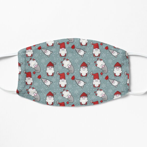Red / Grey Gnome Christmas Pattern Flat Mask