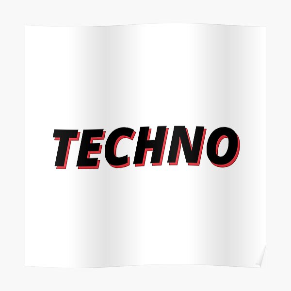 Poster Minimal Techno Redbubble