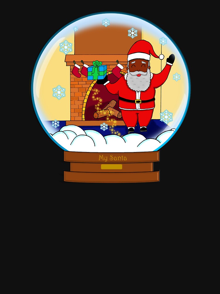 Disover Black Santa Snow globe - My Santa Your Santa Classic T-Shirt