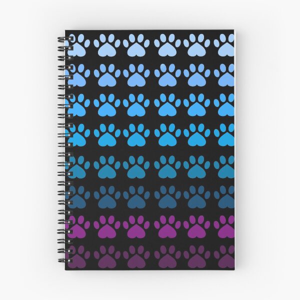 Item preview, Blue and Purple Paw Print Pattern designed and sold by Zurickdesigns.