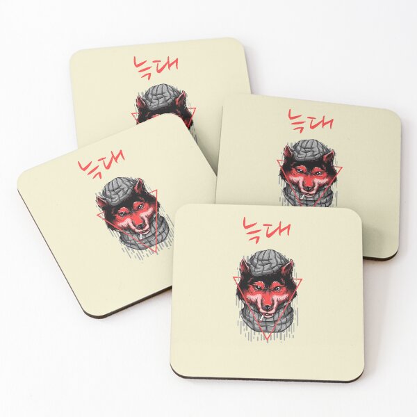 Item preview, Hipster de lobo coreano rojo New Age designed and sold by Mustard Prophet.