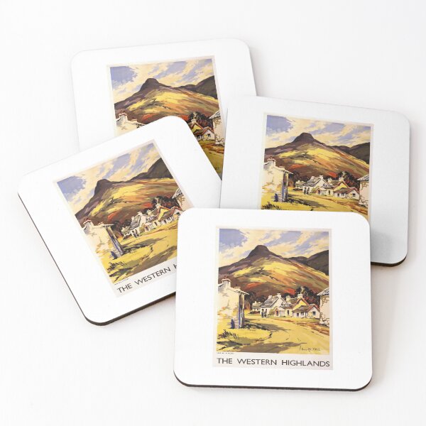 Item preview, retro iconic The Western Highlands designed and sold by CorasPosters.