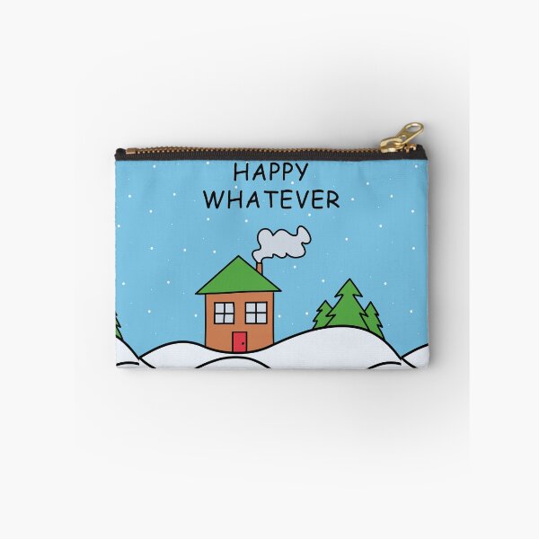 Item preview, HAPPY WHATEVER (Coloured Winter Scene) designed and sold by SarcasticWords.