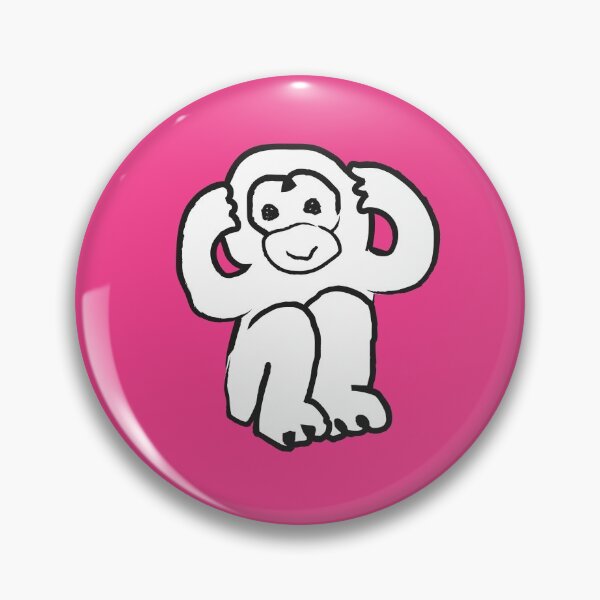 Item preview, White monkeys on pink background designed and sold by marufemia.
