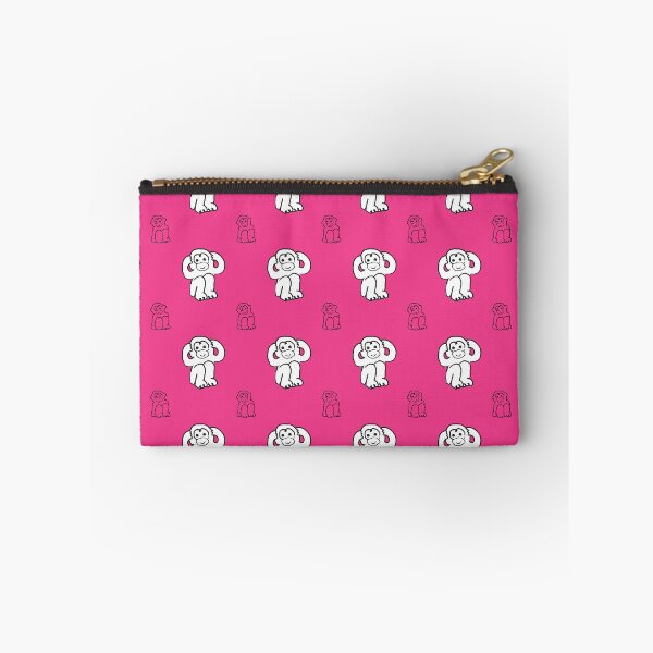 Item preview, White monkeys on pink background designed and sold by marufemia.