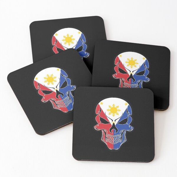Item preview, Philippines Filipino Flag Skull Skeleton Flag Country World Nation Map Sign Symbol designed and sold by 9ine9.