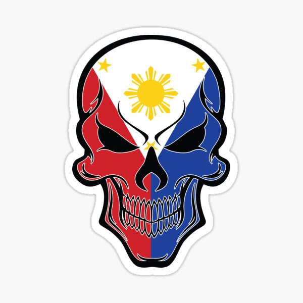 Philippine Filipino Flag Punisher Style Vinyl Decal
