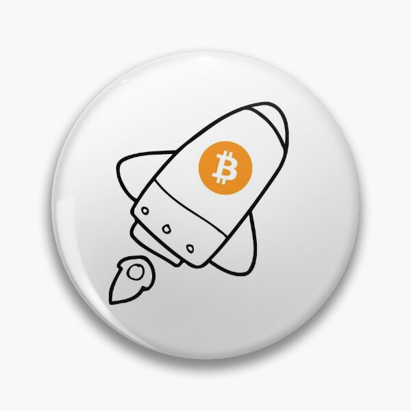 Artikelvorschau, Bitcoin-Rakete zum Mond (klassisches Logo) entworfen und verkauft von TheBitcoinBug.