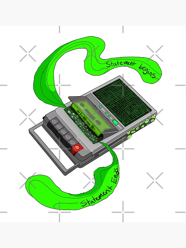 "The Magnus Archives Tape Recorder" Sticker by alinasarts Redbubble