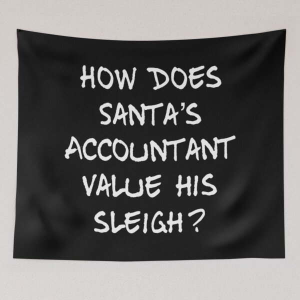 Item preview, Accountant Funny Christmas Gift - Santa's Sleigh white Text designed and sold by MDAccount.