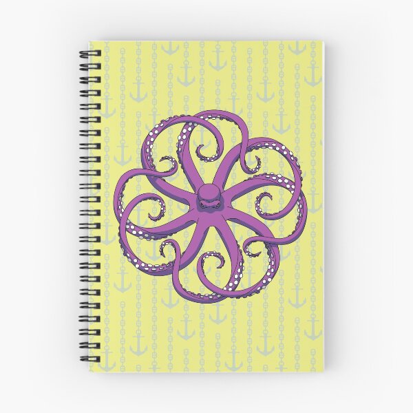 Item preview, Pulpo hipnótico morado y anclas designed and sold by Vorgus.