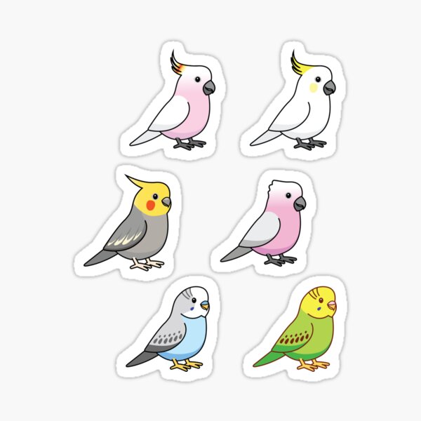 Item preview, Australian Native Sticker Pack Cockatoos Parrots  designed and sold by B-RAD-Designs.