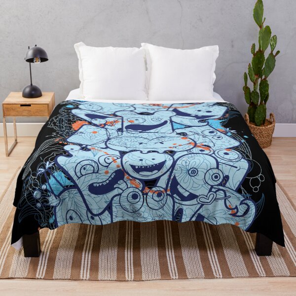 Item preview, Funny faces monster grimaces in blue gift designed and sold by Jelisandie.