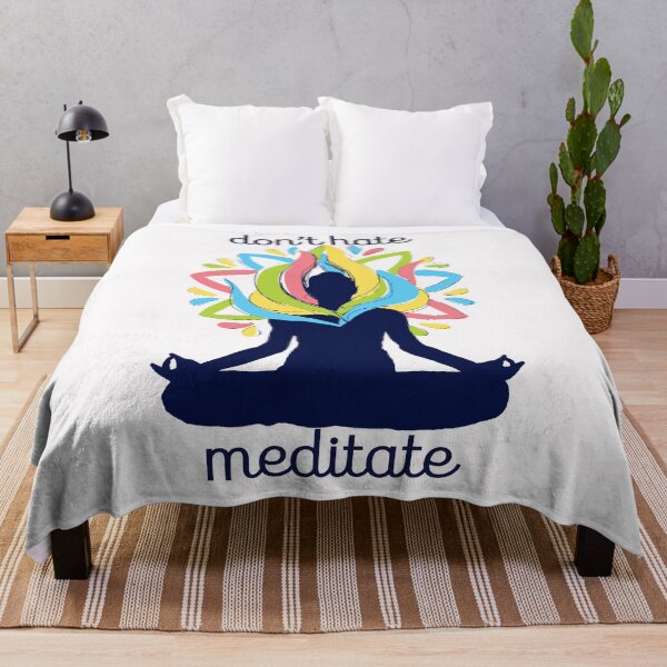 Item preview, Don't Hate Meditate Yoga Chakra designed and sold by donvector.