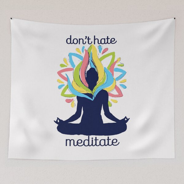Item preview, Don't Hate Meditate Yoga Chakra designed and sold by donvector.