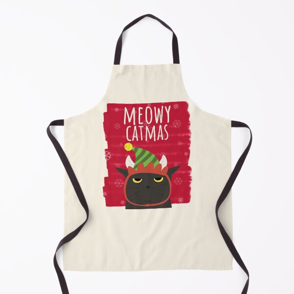Item preview, Meowy Catmas Christmas Christmask Festive Black And White Elf Hat Cat  designed and sold by Sunny Collections.