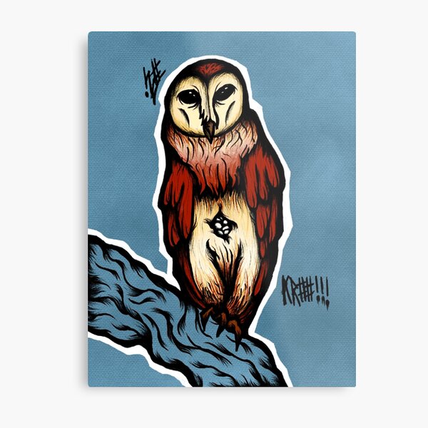 Owl Mother Metal Print