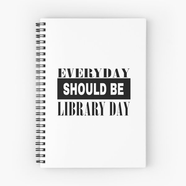 Item preview, Everyday Should Be Library Day black and white bold design gift for bookaholic designed and sold by Artysneak.