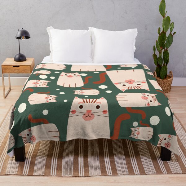Item preview, Vintage Cats Pattern, Retro Collection Yellow Me designed and sold by AmazingEcraft.