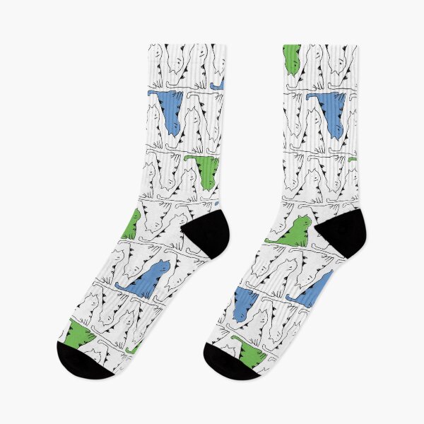 Item preview, Green Cat, Blue Cat - Upside Down World designed and sold by ravenwoodimages.