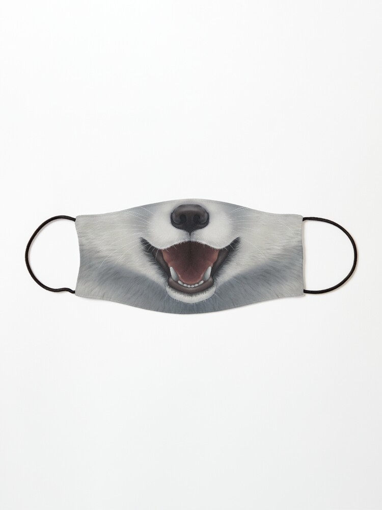 Arctic Fox Face Mask Mask By Sidianarts Redbubble